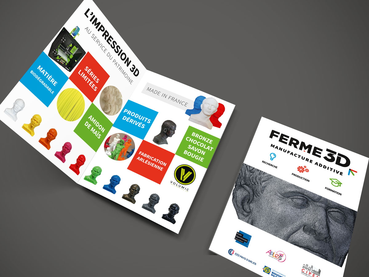 flyer graphiste alpilles camargue ferme 3d